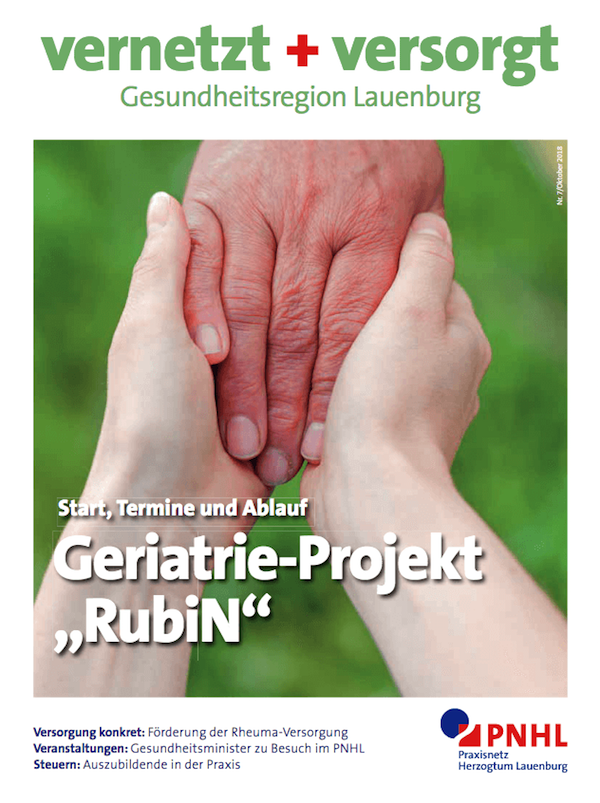 Titelbild „vernetzt + versorgt“ Ausgabe Oktober 2018